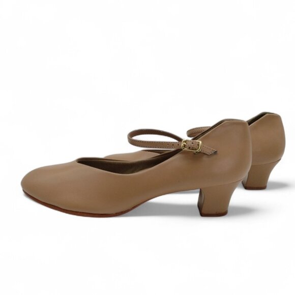 Capezio Women's Size 11 Caramel Jr. Footlight 1.5" Heel Character Dance Shoes - Picture 3 of 14